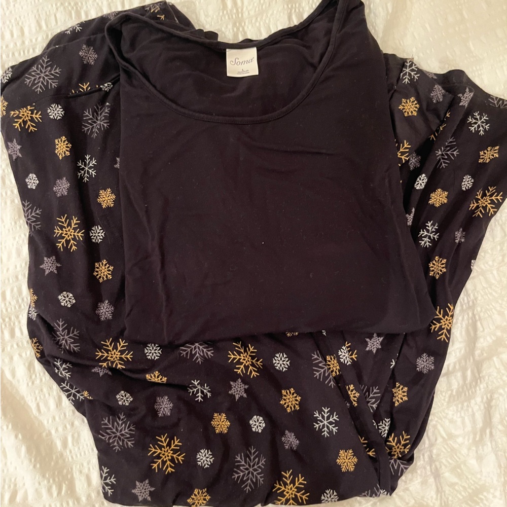 Soma soft pant and long sleeve pajamas set